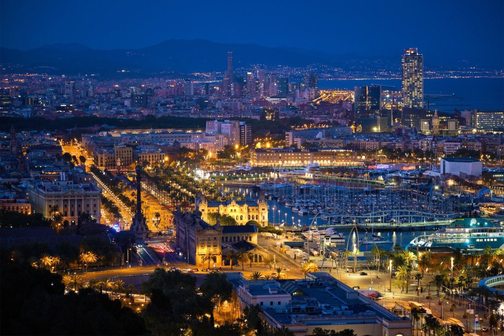 Barcelona zicht op de jachthaven 