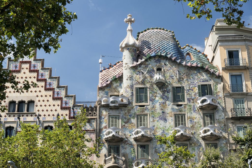 barcelona spanje gebouw van passeig-de-gracia