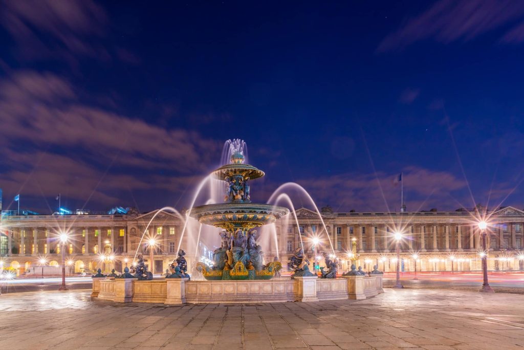 Fontein Place de la Concorde in Parijs