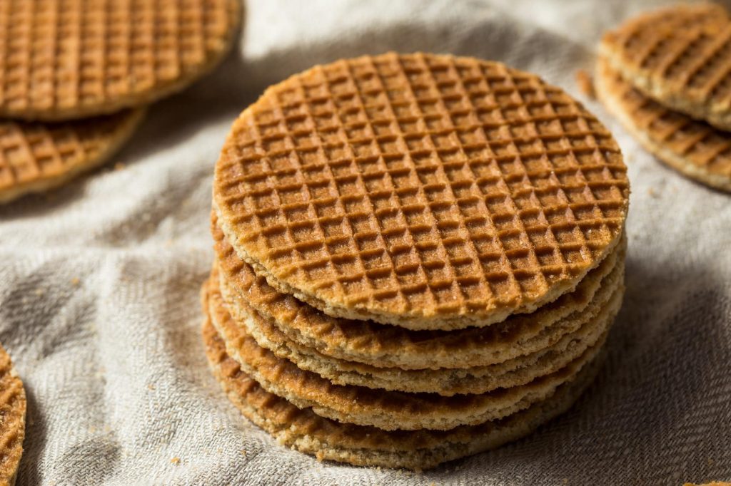 Nederlandse stroopwafels met honing 