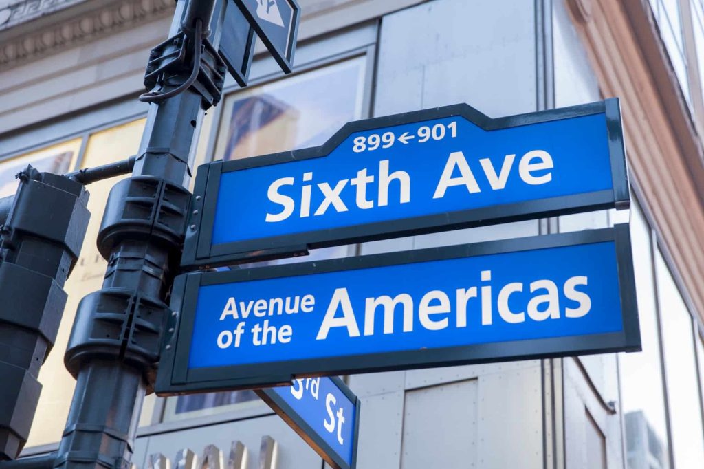 Sixth Avenue in New York City