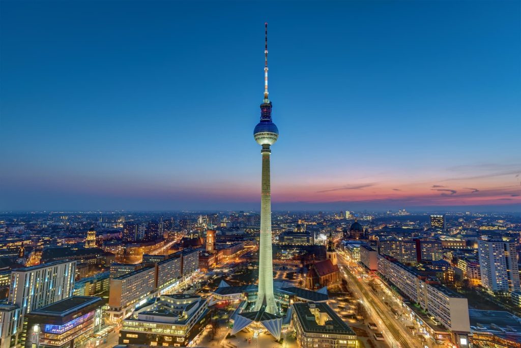 De skyline van Berlin 